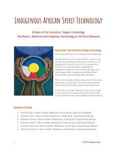 Indigenous African Spirit Technology Curriculum