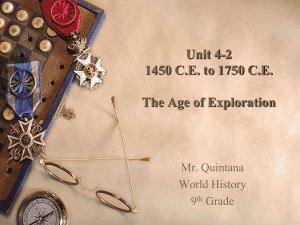 Unit 4-2-The Age of Exploration 1450-1750