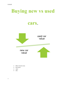 Buying new vs used cars