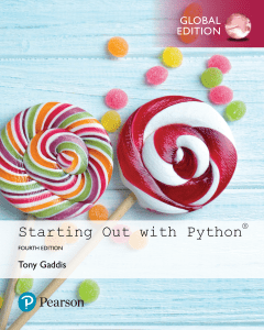 starting out with python pearson 2019
