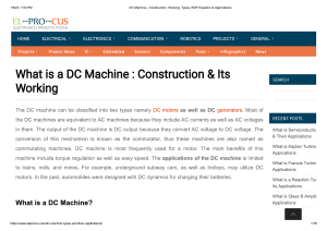 Cons.DC Machine