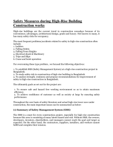Safety Measures during Construction of High Rise Buildings