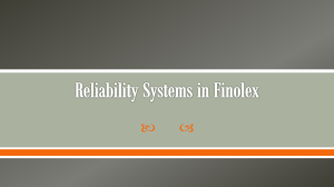 Reliability Systems in Finolex