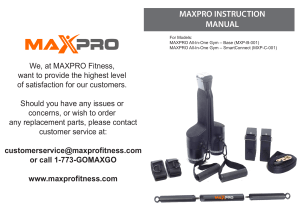 MaxPro Instruction Manual