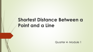 Module 1- Shortest Distance Between a Point and a Line