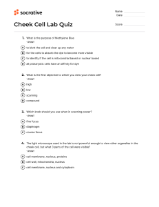 Quiz Cheek Cell Lab Quiz