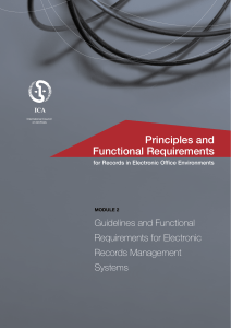 Principles & Functional Req. Module two-EDRMS