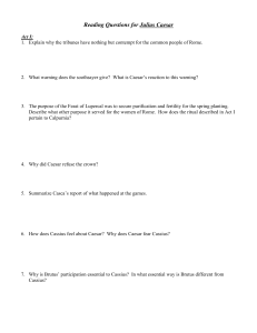 2005 Reading Questions for Julius Caesar