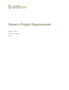 LU Template Owners Project Requirements