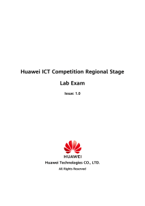 01 2021-2022 Huawei ICT Competition Regional Stage Paper
