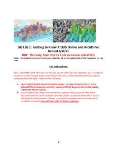 GIS Lab 1- REVISED Aug 30 2021