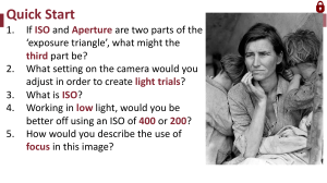 KS5 -Introduction to 20th & 21st Century Photography