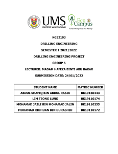 Group Assignmet Drilling Engineering Group 6