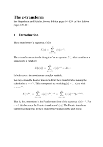 Z Transform Problems and Solutions