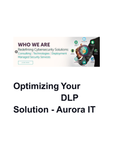 Optimizing Your DLP Solution - Aurora IT