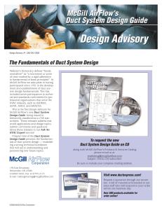 duct design Advisory