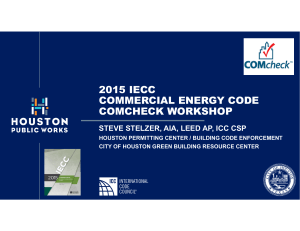 2015 IECC COMcheck public workshop presentation