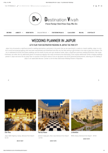 Wedding Planner in Jaipur - Destination Vivah