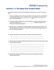 1.5 The Deep Dive Guided Notes