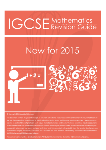 Math Revision Guide igcse