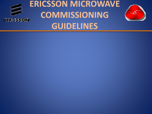 ERICSSON MICROWAVE COMMISSIONING  GUIDELINES - Copie