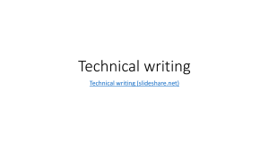1.Technical writing