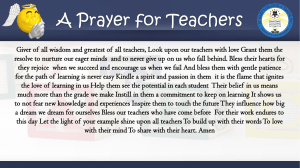 A Prayer for Teachers