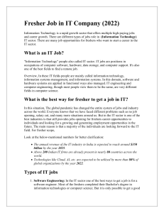 fresher job in it company- PDF