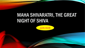 Maha Shivaratri, The Great Night of Shiva