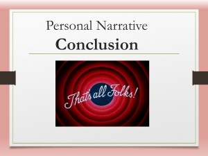 The Personal Narrative Conclusion ppt