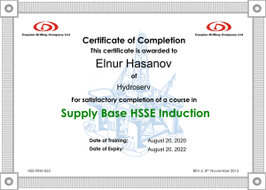 Base HSSE Induction