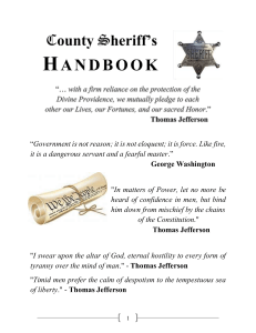County Sheriff's Handbook