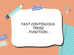 Past Continuous-Function&formula