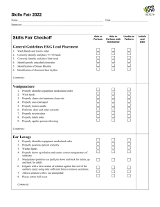 Skills Fair Checklist Final 2022