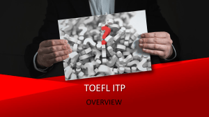 1.1 Toefl ITP Gral info