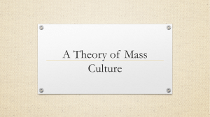 A Theory of Mass Culture