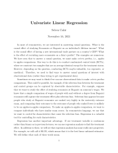 Lecture 4 - Univariate Linear Regression