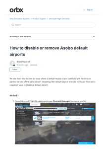 How to disable or remove Asobo default airports – Orbx Simulation Systems