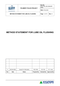 EGAT-HEC-000-CMM-MST-00004 0 Method Statement for Lube Oil Flushing