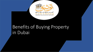 Benefits of buying property in Dubai