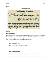 Giving the salam