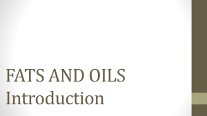 FATS AND OIL INTRODUCTION