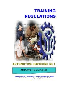 TR - Automotive Servicing NC I