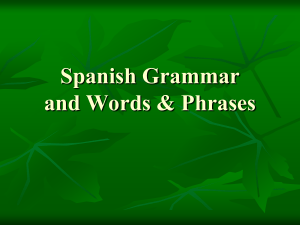 06. Spanish Grammar and Words & Phrases (Presentation) author Texas Municipal Courts Education Center