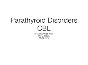 Parathyroid disorders CBL PPT