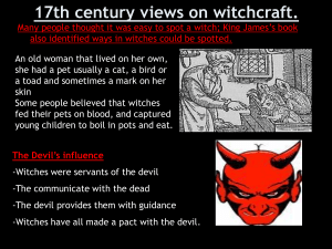 17th century views on witchcraft