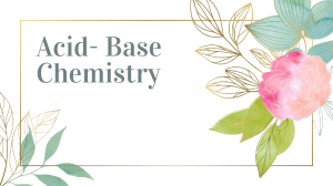 acid base chemistry
