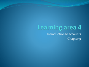 Learning area 4 Chapter 9 (Lecture 1)