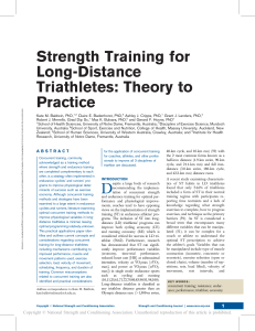 Strength Training for Long Distance Triathletes