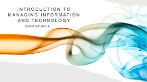 2. INTRO TO Managing Information and Technology 2